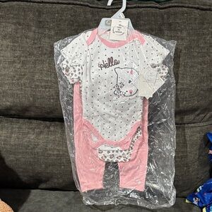 Pink and White Baby One Piece